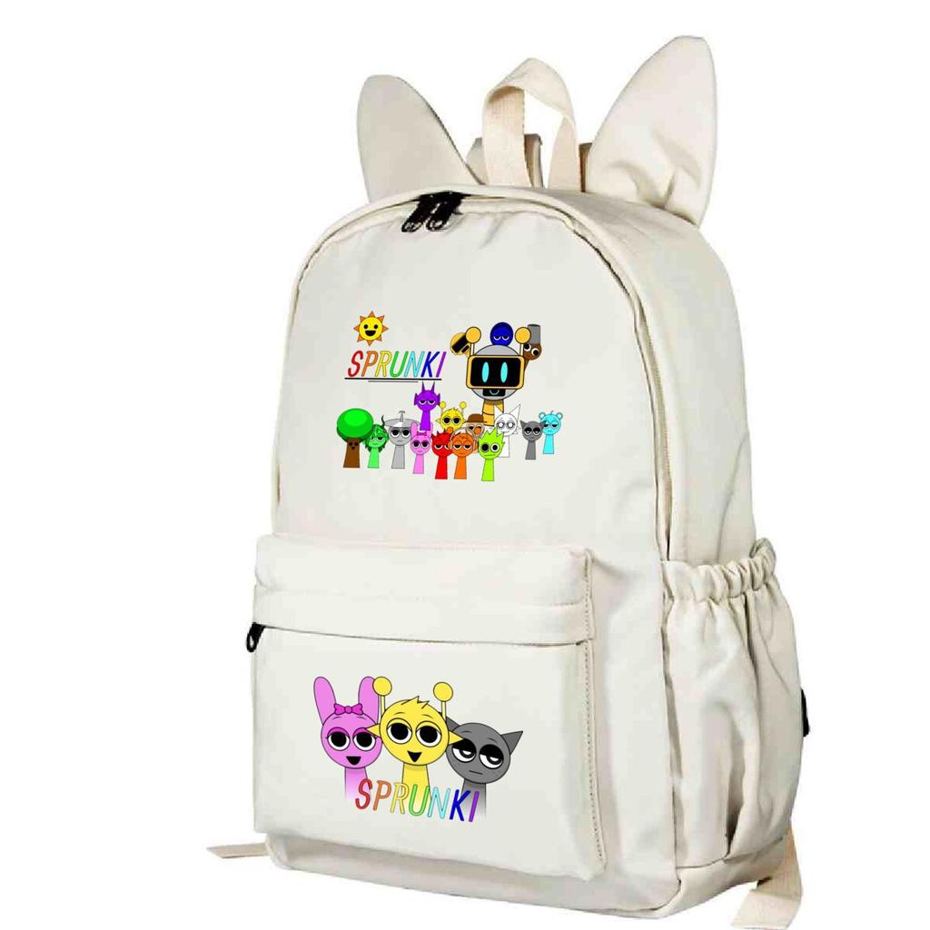Campus Schoolbag Primary And Secondary School Students Cute Rabbit Ears Personalized Backpack Cartoon Printing