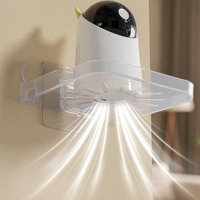 Webcam Mount Bracket Anti-Drop 2 Installation Methods Wall Desk Clip Holder for Webcam Monitor Storage Transparent White