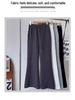White-Gray High-Waisted Petite Micro-Flared Slimming Horseshoe Pants for Women, Spring/Autumn 2025 Collection