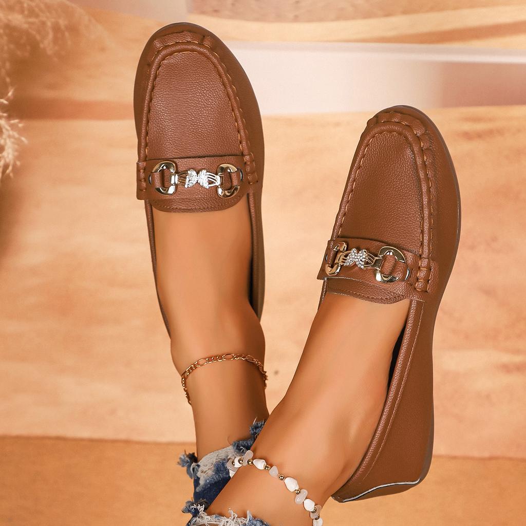 Mode Damen Ballerinas Schuhe Runde Zehenpartie Einfarbig Weiche Sohle Flache Slipper 2025 Herbst Neu Lässig Slip-on Mode Sneaker Damen Zapatos De Mujer