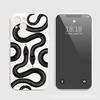 Schwarze Schlange Silikon Handyhülle für iPhone 15, 14, 13, 15 Pro Max, 12, 11, XS, S24, S23 - Frosted Design
