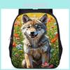 Large Capacity Wolf Animal Backpack For Kids Lightweight And Comfortable Oxford Fabric