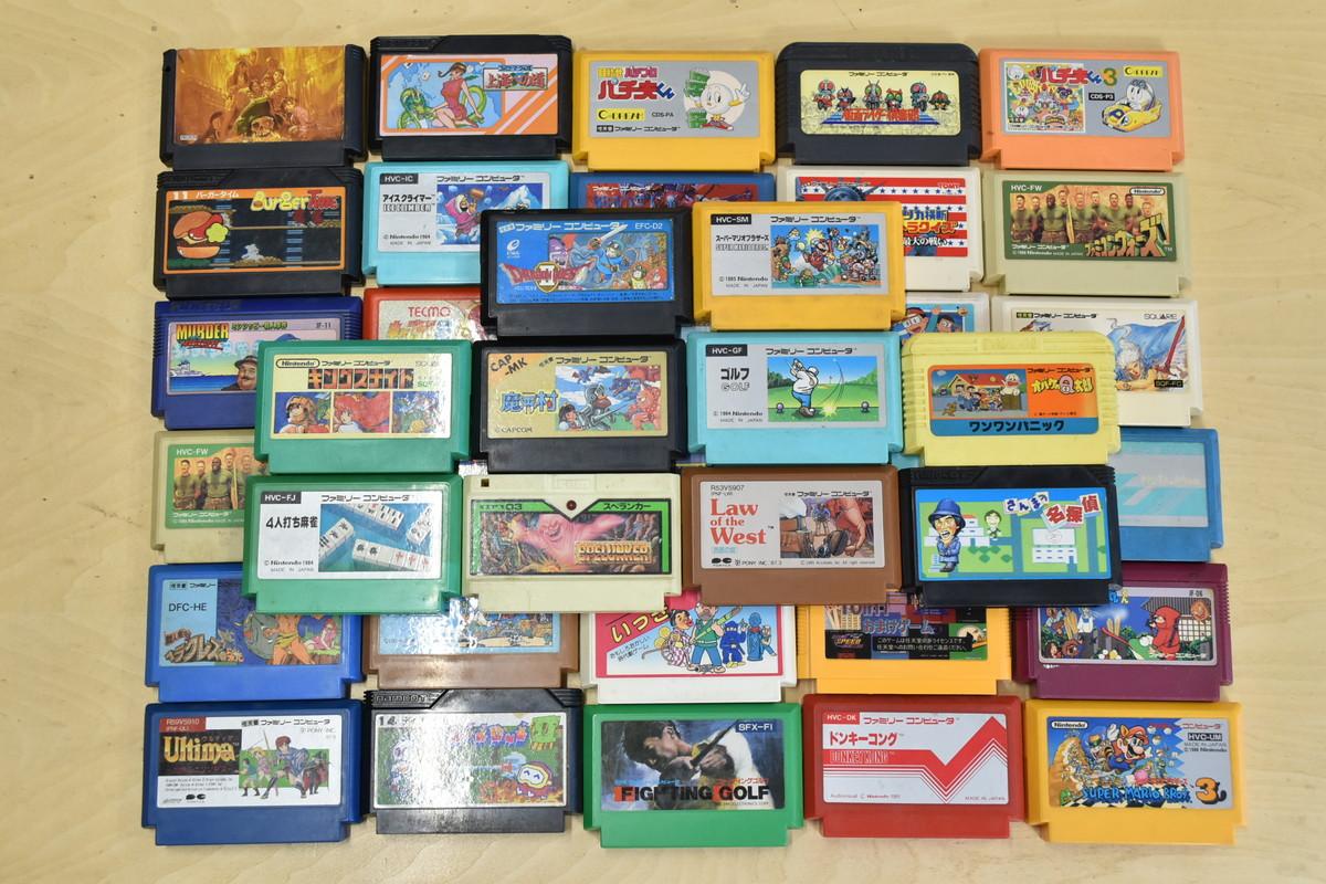 Партия из 40 игровых картриджей Nintendo Famicom NES Япония Разные игры Продаются как есть