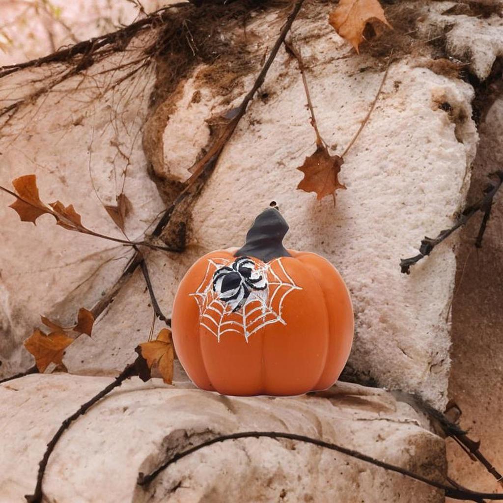 Halloween Pumpkin Statue Decorative Figurine Decoration Art Crafts Desktop Ornament for