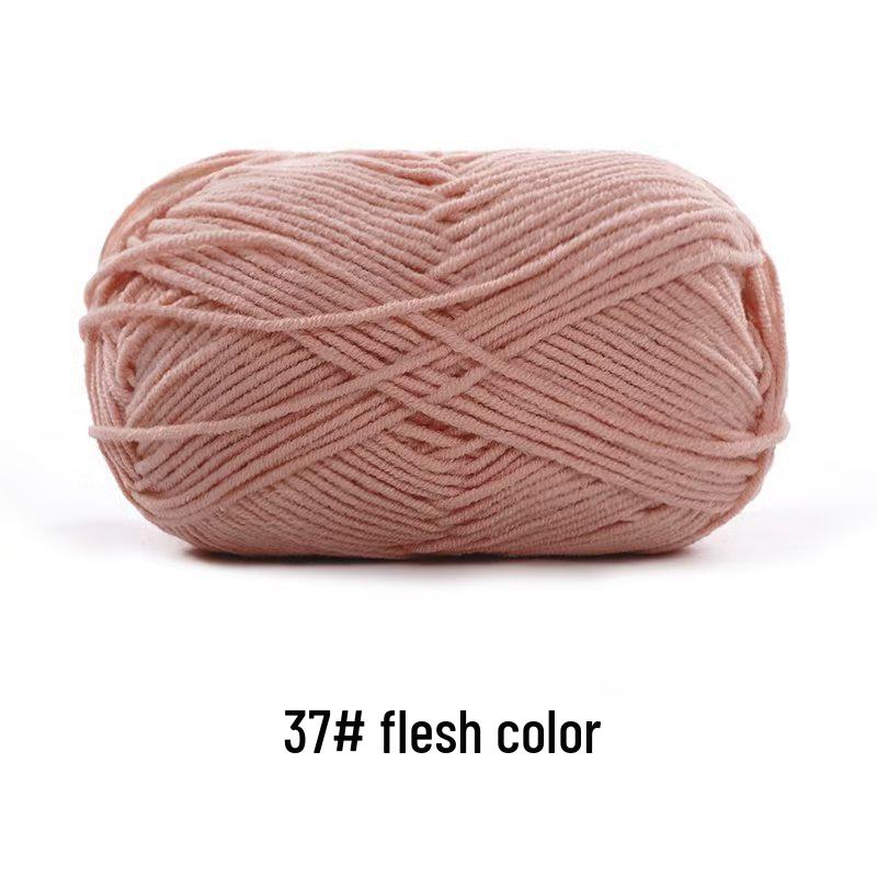 Suhe Meng Xiaoxiao 4-Ply Combed Cotton Milk Yarn for DIY Knitting: Blanket, Hat, Scarf Projects
