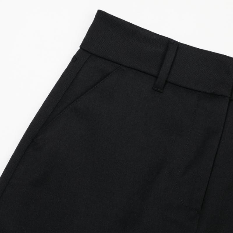 Playboo Twill Layered Skirt Pants Black