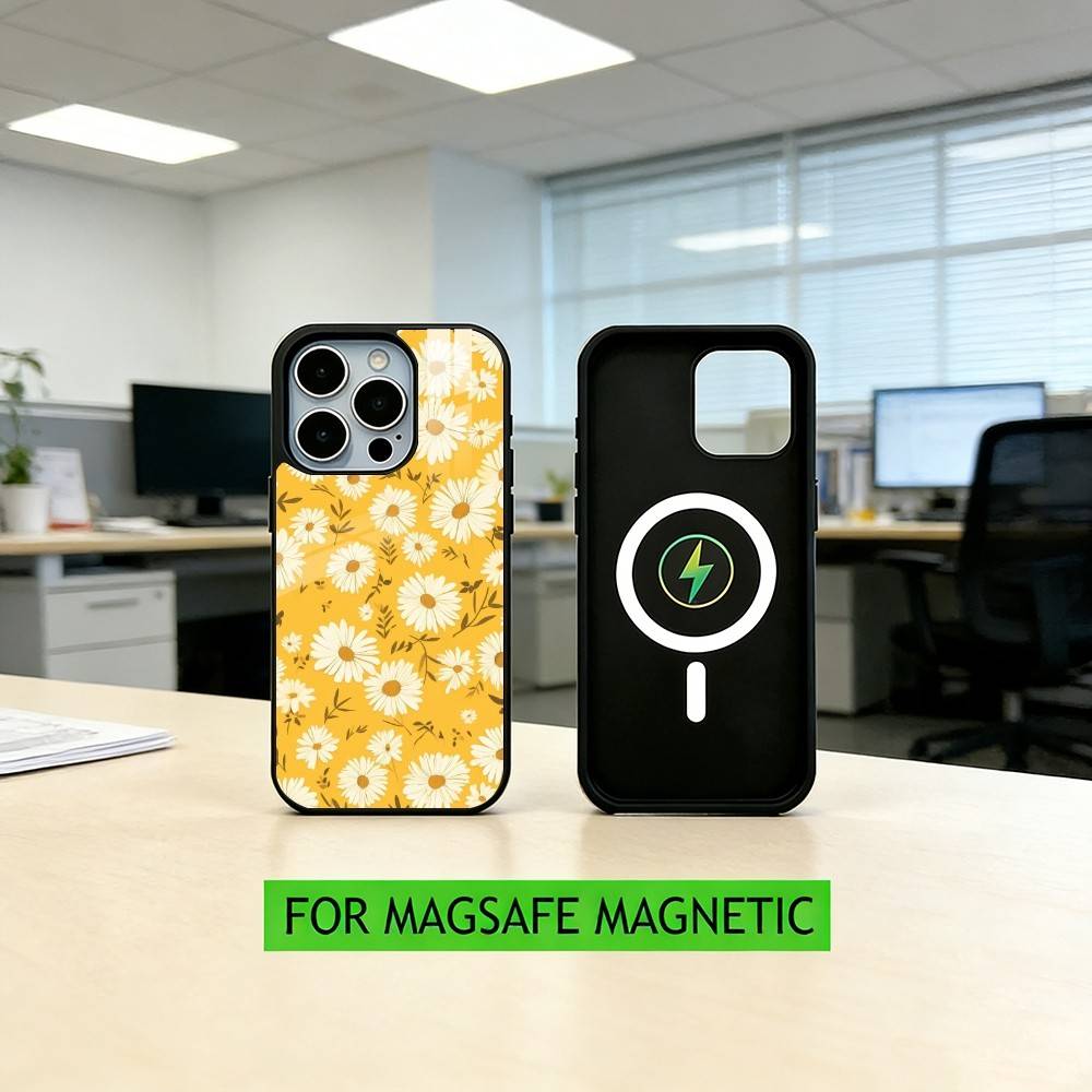 F-flowers Phone Case For iPhone17,16,15,14,13,12,11 Plus,Pro Magnetic with Magsafe Wireless Charging