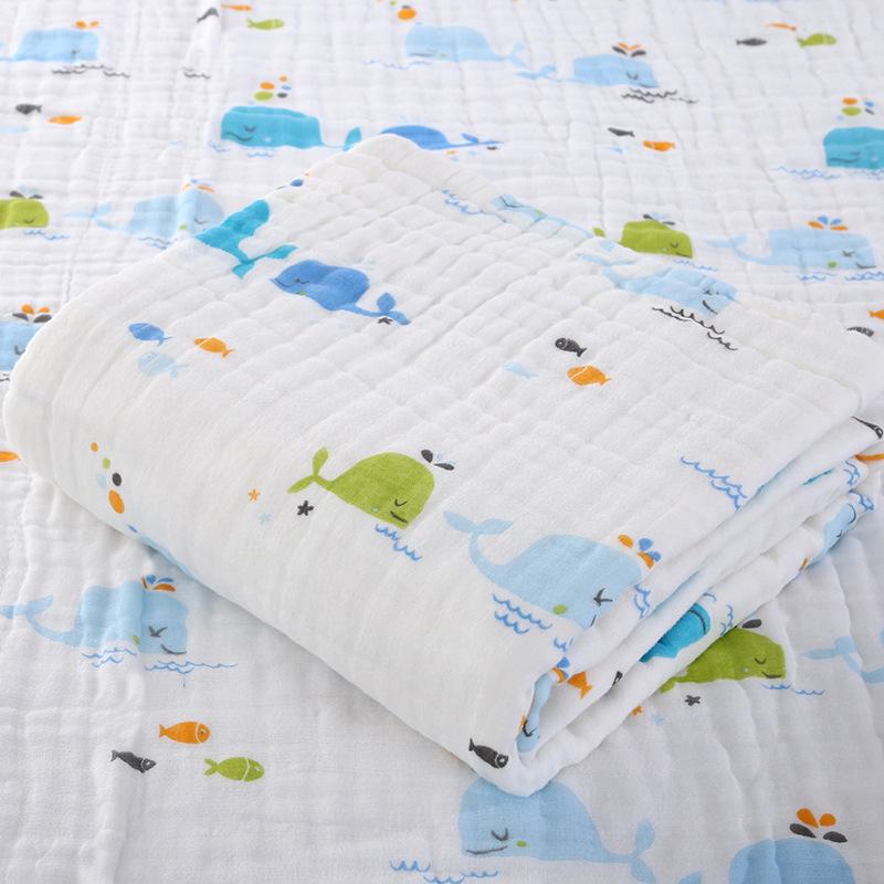 Pure Cotton Four-Layer Gauze Baby Bath Towel and Swaddle Blanket for Newborns