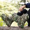 Botas masculinas de deserto Botas masculinas casuais para áreas externas de combate alto Plus Size Camuflagem Khaki Selva Sapatos de caminhada cross-country