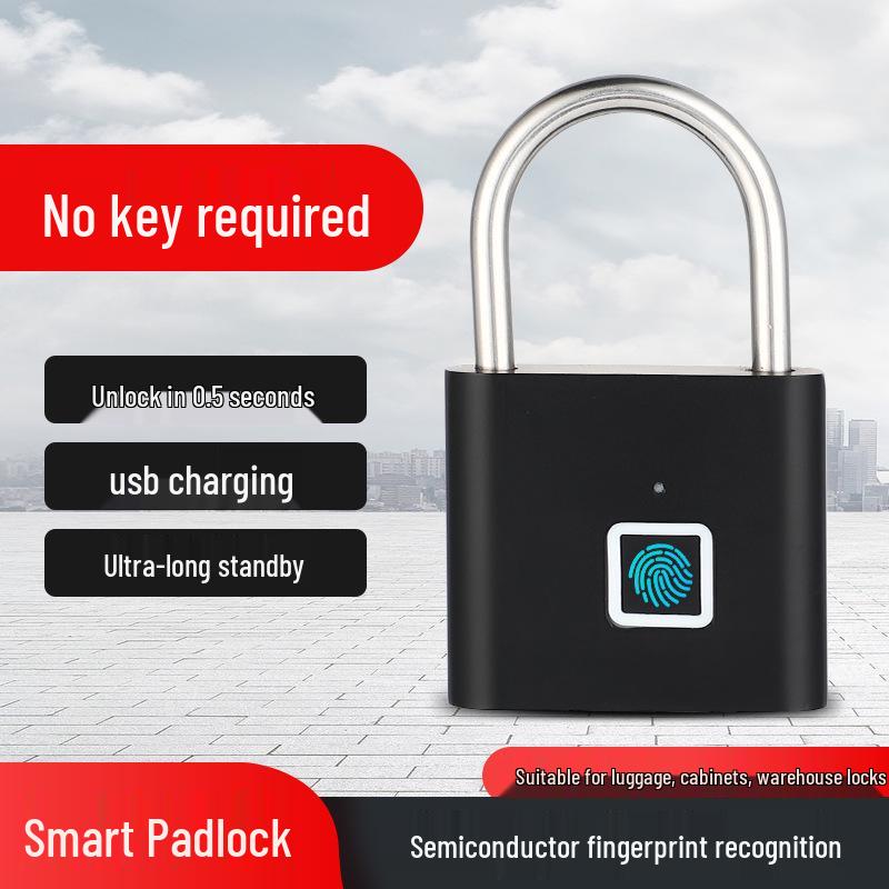 Smart Waterproof Outdoor Fingerprint Padlock: Rust-Proof, Anti-Theft, Password-Protected for Door & Cabinet Security