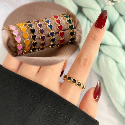 Simple Student Fashion Jewelry Classic Charm Round Engagement Ring for Women