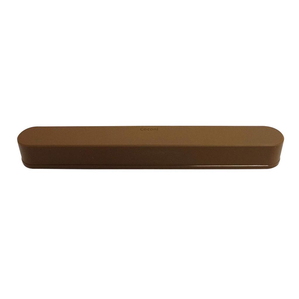 Sanuki Door Sound Care for Sliding Doors, Sepia Brown, Coconi SC-100 SB. Dimensions: Depth 2.5cm, Height 3cm, Width 23.4cm.