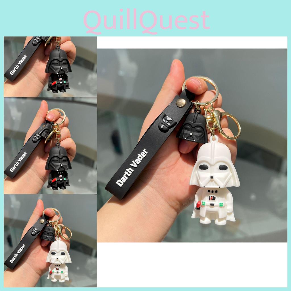 Adorable Cartoon Darth Vader Car Keychain Cute Pvc Soft Pendant Key Accessory