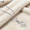 Effie Queen 925 Sterling Silver Moon & Cat Pendant Necklace Romantic Jewelry for Women, Girl Birthdays Party Banquet Gift SN271