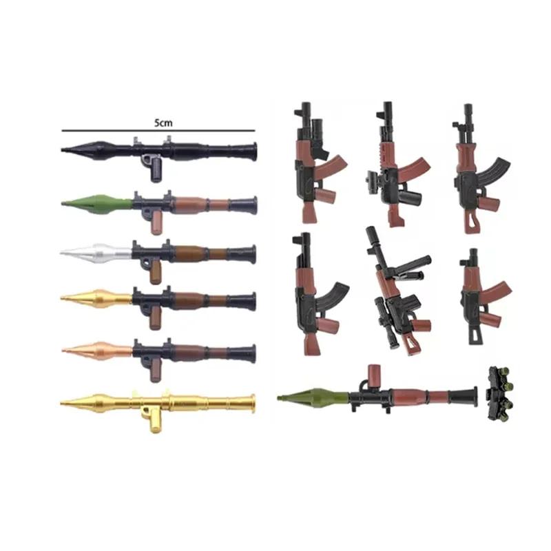 Building Blocks Weapons Accessory Soldier Digital Gift Ninja Sword Mortar Cannon Missile Launcher RPG Toys Mini Brick X006