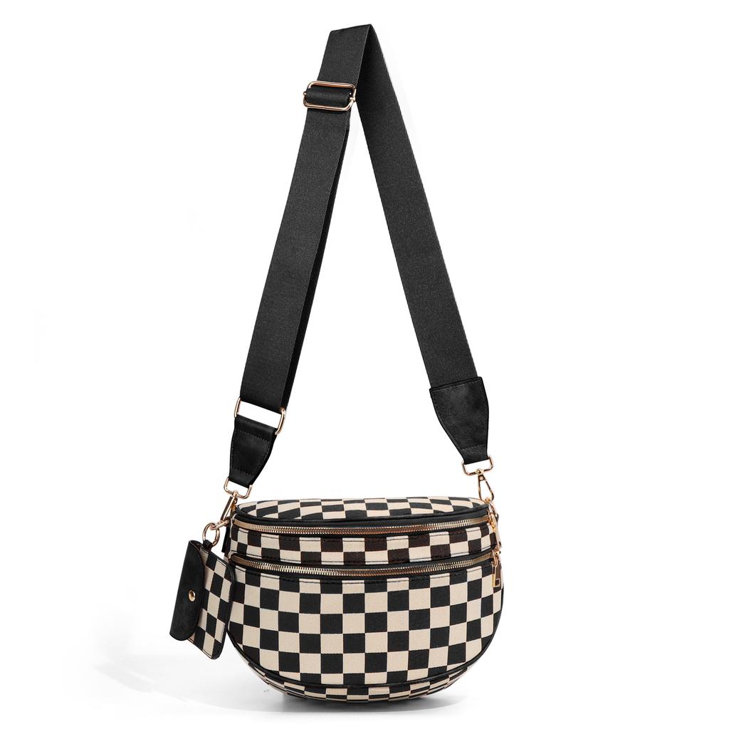 Women Adjustable Strap Crossbody Bag Vintage Shell Waist Bag Casual Daily Shoulder Purse