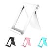 Portable Slim Phone Stand Holder Folding Plastic Pad Stand Bracket Silicone Bottom Desktop Phone Holder For