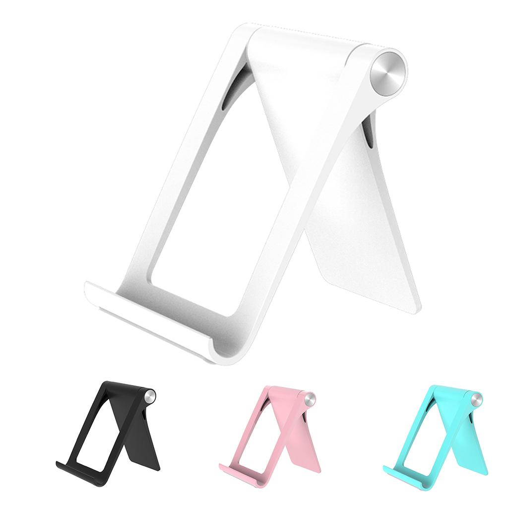 Portable Slim Phone Stand Holder Folding Plastic Pad Stand Bracket Silicone Bottom Desktop Phone Holder For