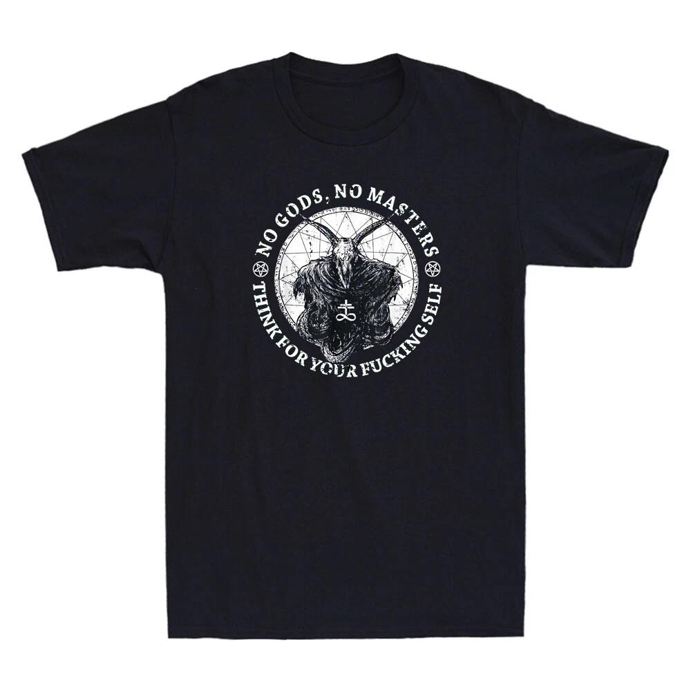 No Gods No Masters Think For Your Fvcking Self Funny Quote Vintage Men s T-Shirt S