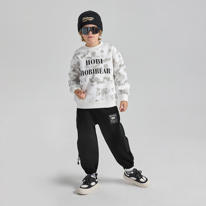 Boys Sweatpants Loose Elastic Waist Jogger Pants Casual Sport Trousers For School Daily Wear Kids Clothing Spring Autumn
