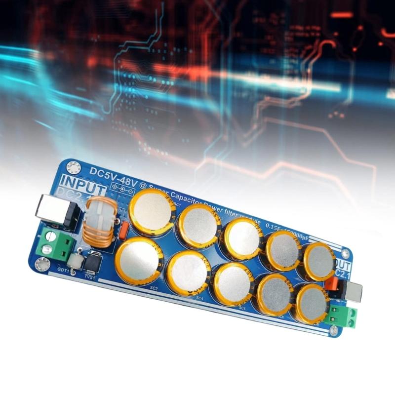 5V-48V 10A Supercapacitor Filter Board  Linears Switching for Headphone Amplifier