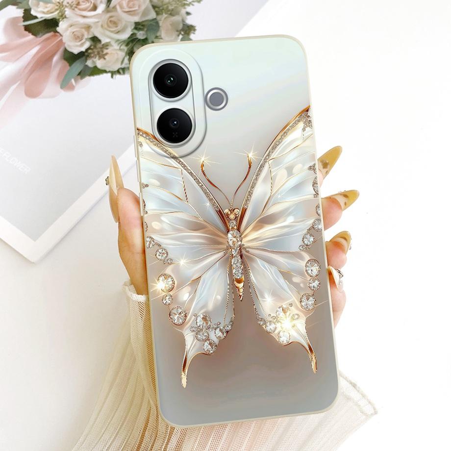 Butterfly Love Heart Bow Phone Case For Vivo V60 Lite 4G 5G V2530 / Vivo V60 V2511 T4 Pro Back Cover Soft Camera Protected Funda