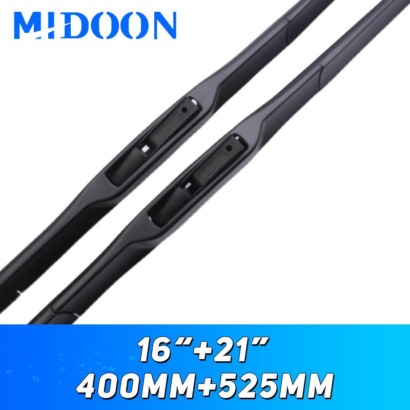 2 Pezzi Gancio Tipo U / J Tergicristallo Ibrido Anteriore 14" 16" 17" 18" 19" 20" 21" 22" 24" 26" Universale Parabrezza Accessori Ricambi Auto