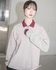 HAVISM Aurora Stripe Collar L/S Tee(Ivory)