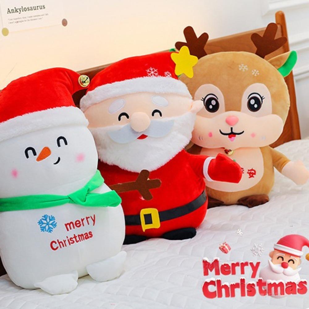 Snowman Santa Claus Elk Plush Doll Soft Christmas Series Plush Toys   Christmas Gift