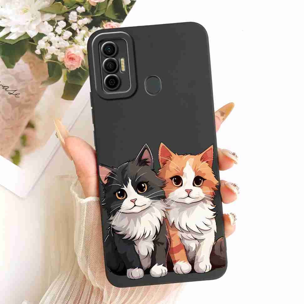 Cover For Tecno Spark 7 2021 Cute Rabbit Casing KF6 KF6j Soft Silicone Casing For Tecno Spark 7 Spark7 Back Cover Coque