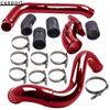 Turbo Intercooler Pipe & Intake Elbow For 03-07 Ford F250 6.0L Powerstroke Red Black
