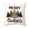 Christmas home decoration pillow cover Merry Christmas Snowman Christmas tree plaid printed cushion cover Sofa room decoration