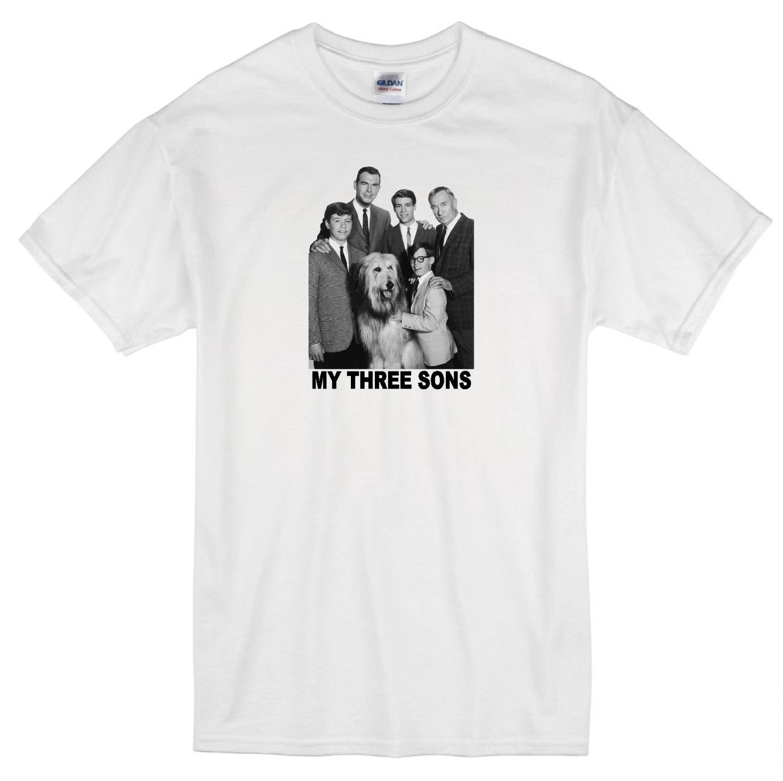 

MY THREE SONS FRED MCMURRAY CHIP ERNIE ROBBIE CLASSIC TV WHITE T-shirt 4XL