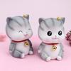 Animal Design Statue Money Box Grey Cat Crafts Ornaments Creative Cat Piggy Bank  Home Office
