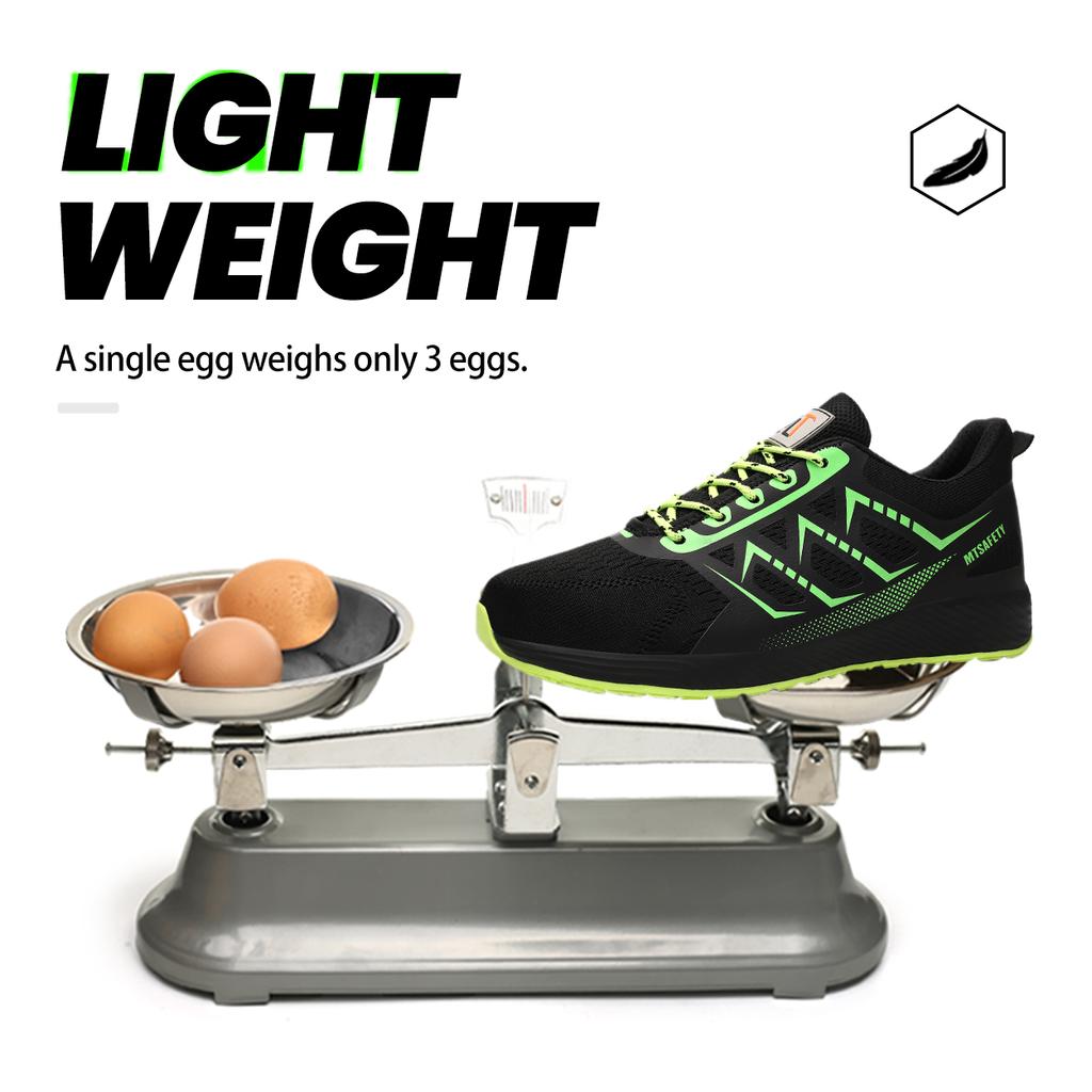 Plus Size 39- 48 Lightweight Men's Safety Shoes Anti-smash Anti-puncture Work Sneakers Steel Toe Shoes Protective Safety Boots