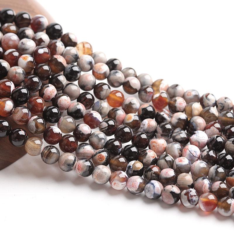 Natural Stone 4 6 8 10 12mm Round Tiger Eye Amethyst Agate Jades Stone Spacer Bead For Jewelry Making Diy Bracelet Needlework