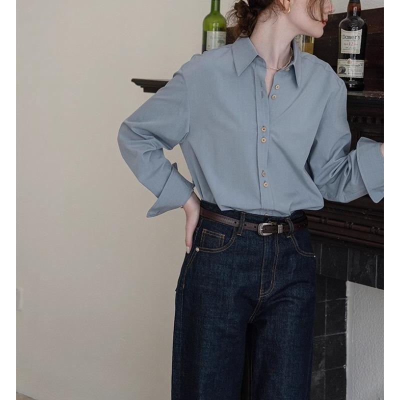 Frida s Rose  Suede Forged, Back Embroidered French Long Sleeve Shirt S
