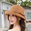 Summer breathable woven sun hat new fashion upturned brim foreign style mother hat summer sunscreen hat women
