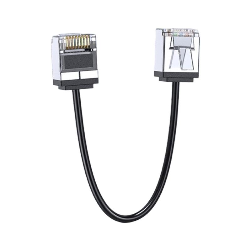Space Saving Cat6A Ethernet Cable RJ45 10Gpbs Transmission Short Connector for Computer Broadband Router Accessories