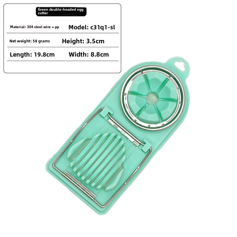

Яйцерезка Нержавеющая сталь Яйцерезка Нарезать лепестками Одноразовая резка Многофункциональный Разрыхлитель яйца Два в одном Инструмент Бога для всех яиц