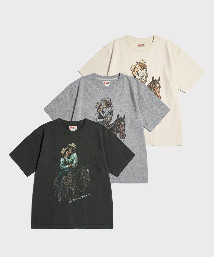 Beulonseun West Romance Loopwheeled Graphic Tee Melange