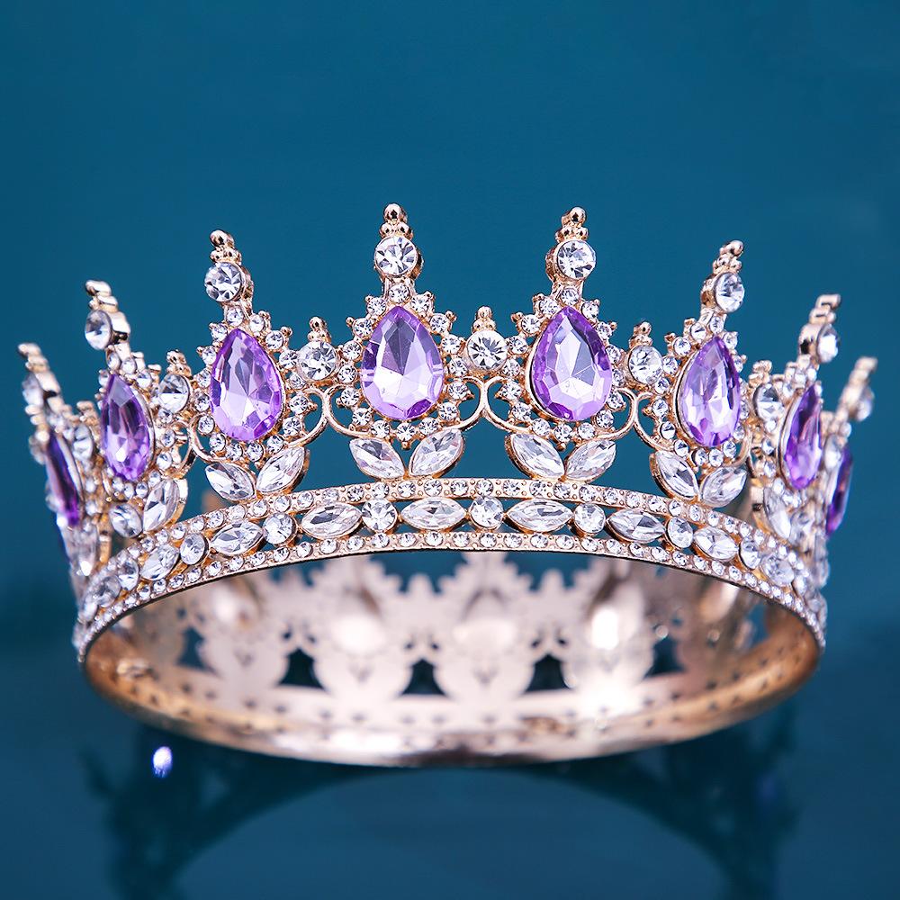 Baroque Crystal Tiaras And Crowns Rhinestone Prom Diadem Headband Crown Bridal Wedding Hair Accessories Jewelry Crown Tiara Gift
