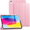 New Tri-fold Soft TPU PU Leather Tablet Case for iPad 10.9" 2022 - Lightweight Folio Stand with Pencil Holder-Auto Sleep/Wake