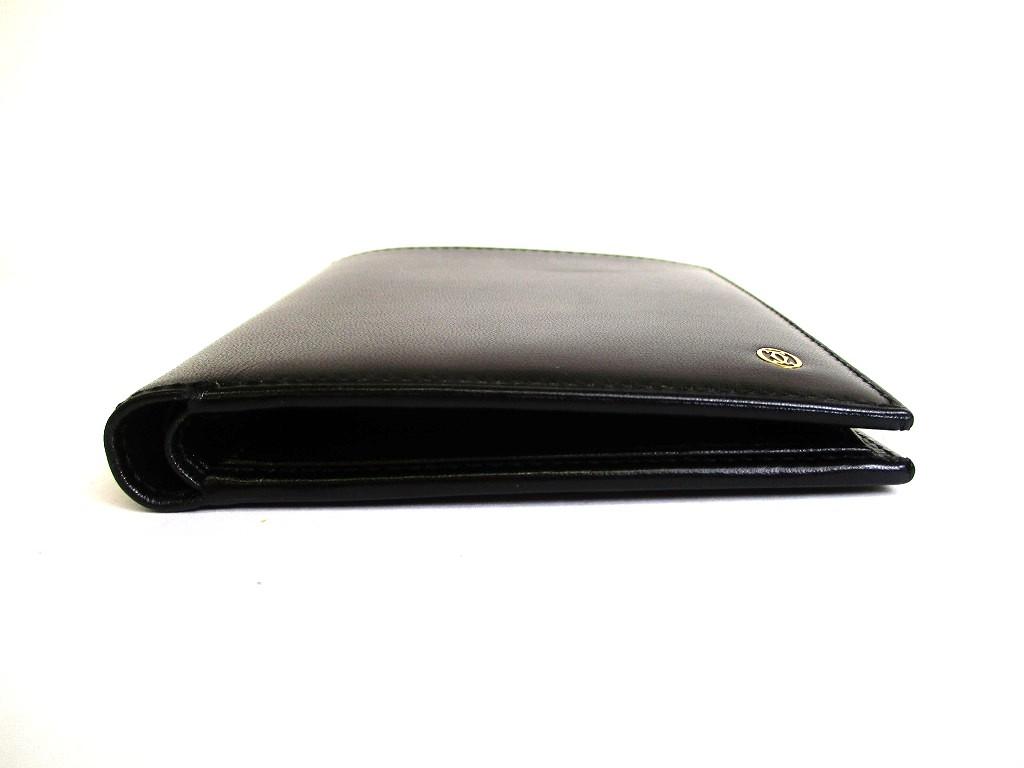 Authentic  Cartier Pasha De Cartier Black Leather Gold H/W Bifold Wallet #b255 Open Box
