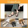 Stylish Black Flat Toe Post Sandals For Women Summer Outdoor Comfortable Slip On Shoes