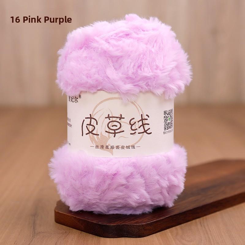 Hand Knitted Fur Yarn Long Hair Hat Scarf DIY Wool Yarn Simulation Fur Crt Material Autumn Faion Accories