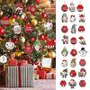 Christmas Home Door Decorations 24/48Pcs Wooden Hanging Ornaments Gnome Elk Gingerbread Ball Farmhouse Holiday Tree Trims Tags Xmas for Yard