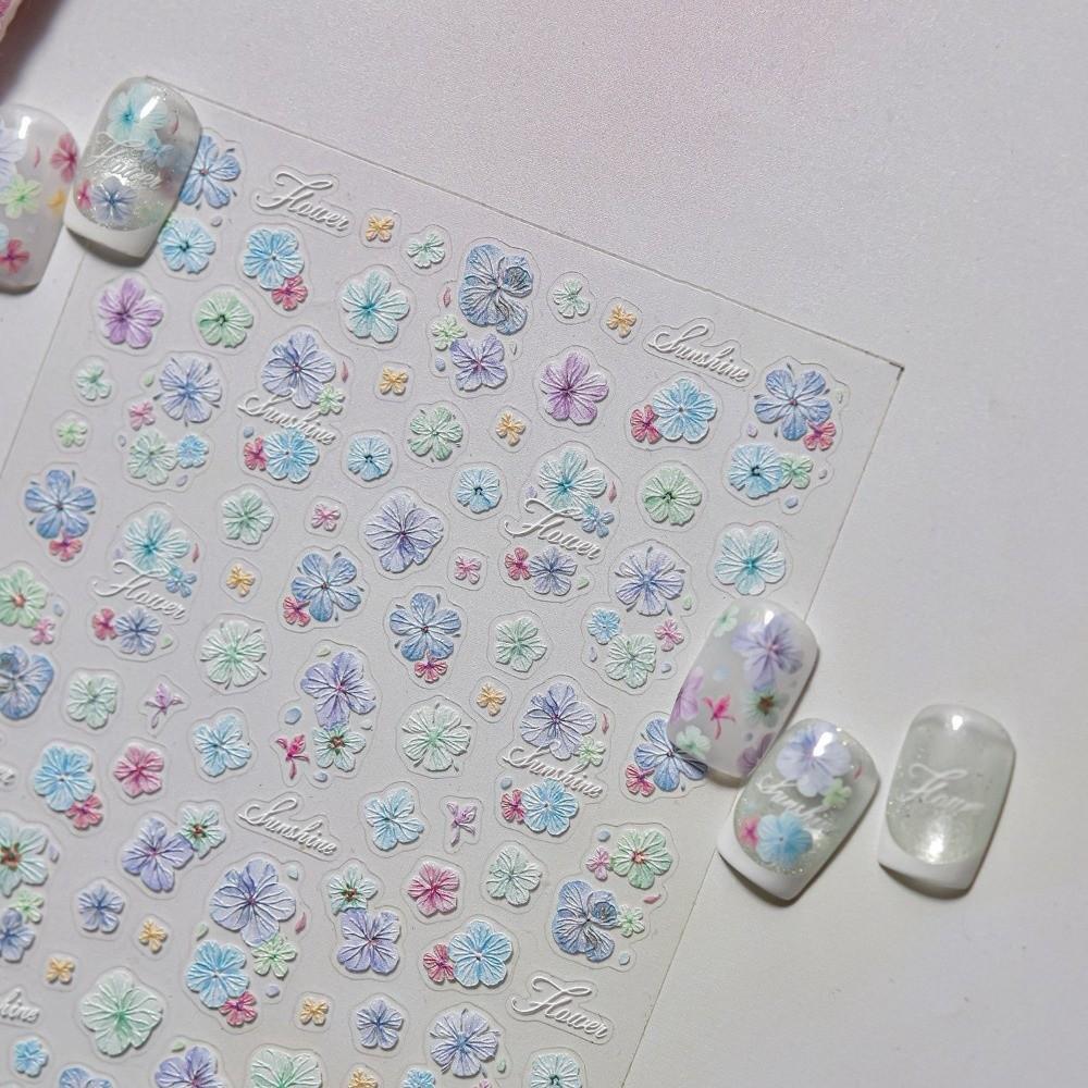 DIY Nail Art Stickers Self Adhesive Manicure Stickers Long Lasting Flowers Nails Decals  Nail Art