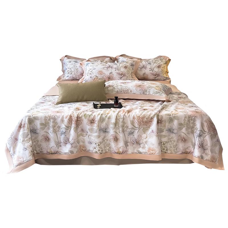 

LENGARY Lyocell Printed Summer Quilt 4-Piece Set