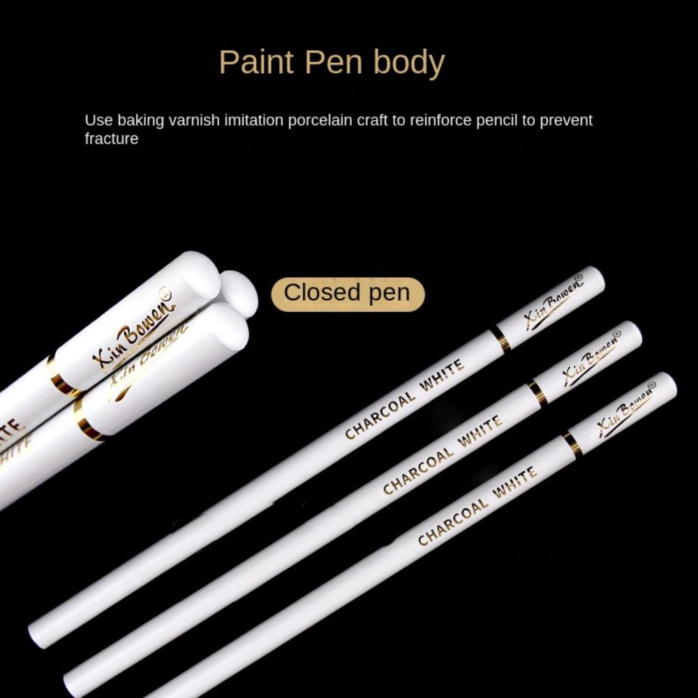 3Pcs Soft/Medium/Hard Charcoal Pen Sketch Pencil Black White Charcoal Pencil  Details Processing